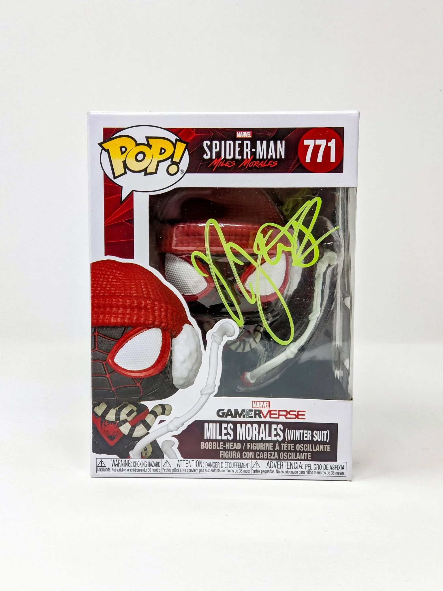 Nadji Jeter Spider-Man Miles Morales Winter Suit #771 Signed Funko Pop JSA Certified Autograph - Image 7