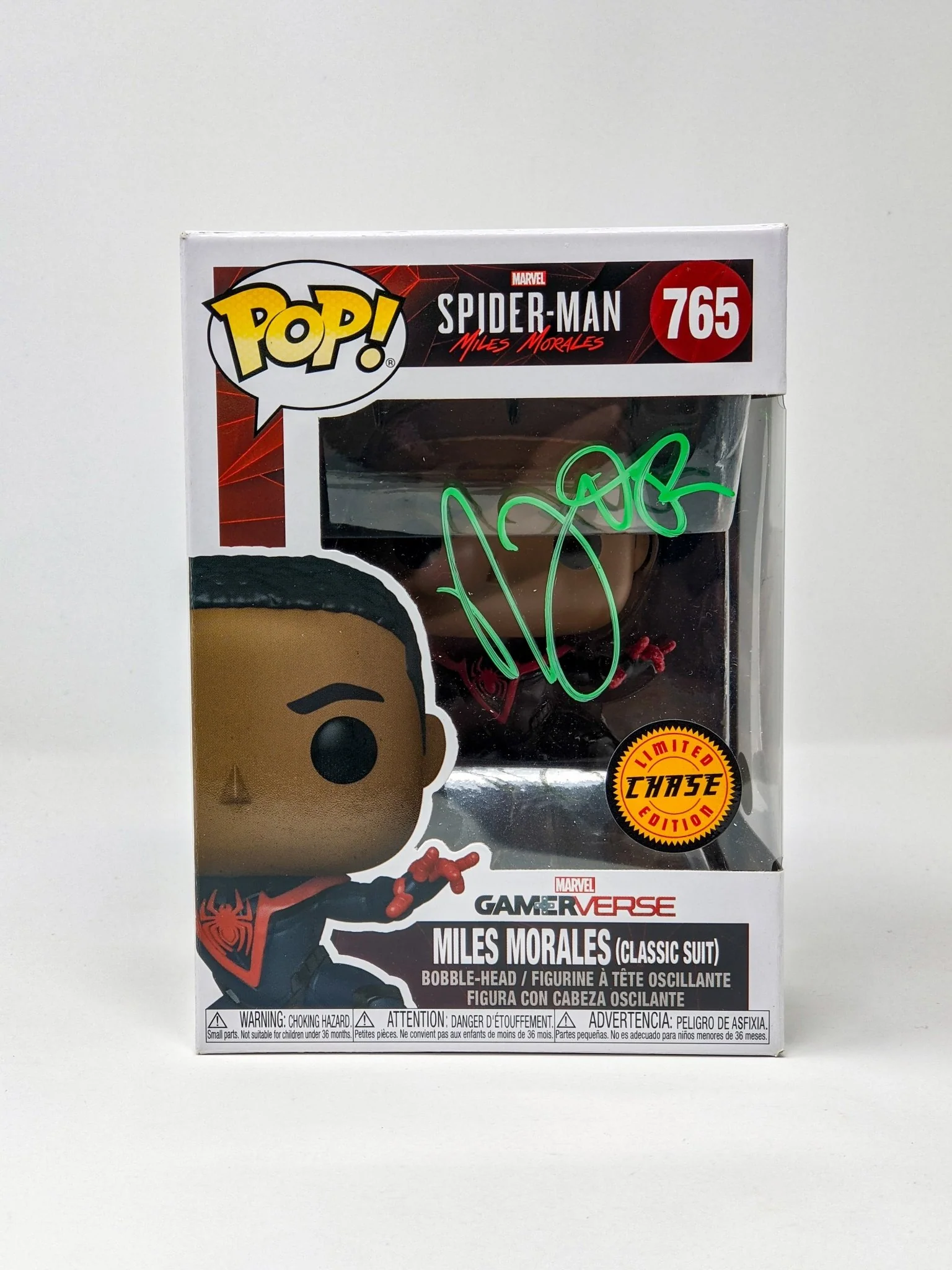 Nadji Jeter Spider-Man Miles Morales (Classic Suit) #765 CHASE Signed Funko Pop JSA Certified Autograph - Image 5