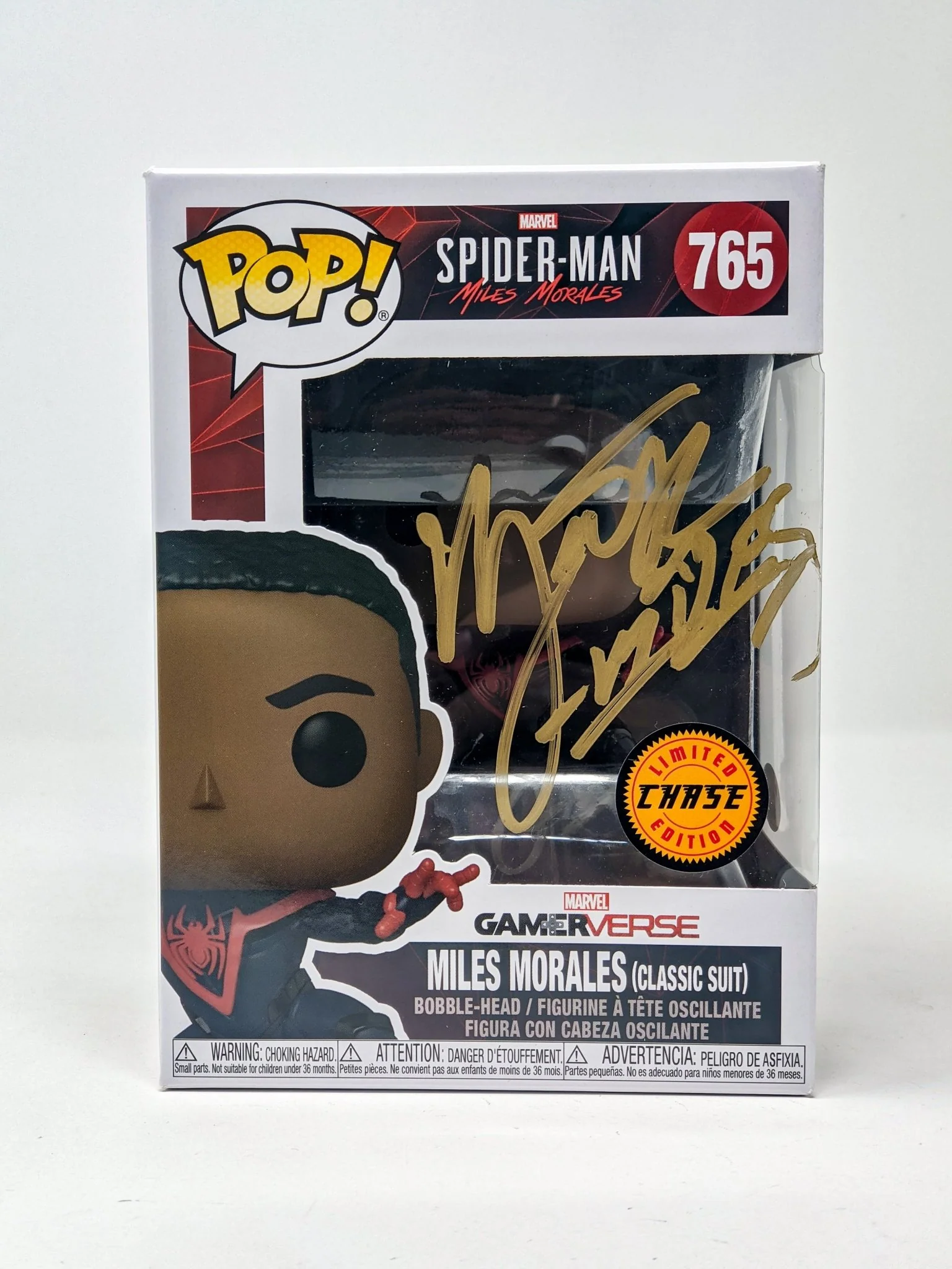 Nadji Jeter Spider-Man Miles Morales (Classic Suit) #765 CHASE Signed Funko Pop JSA Certified Autograph - Image 6