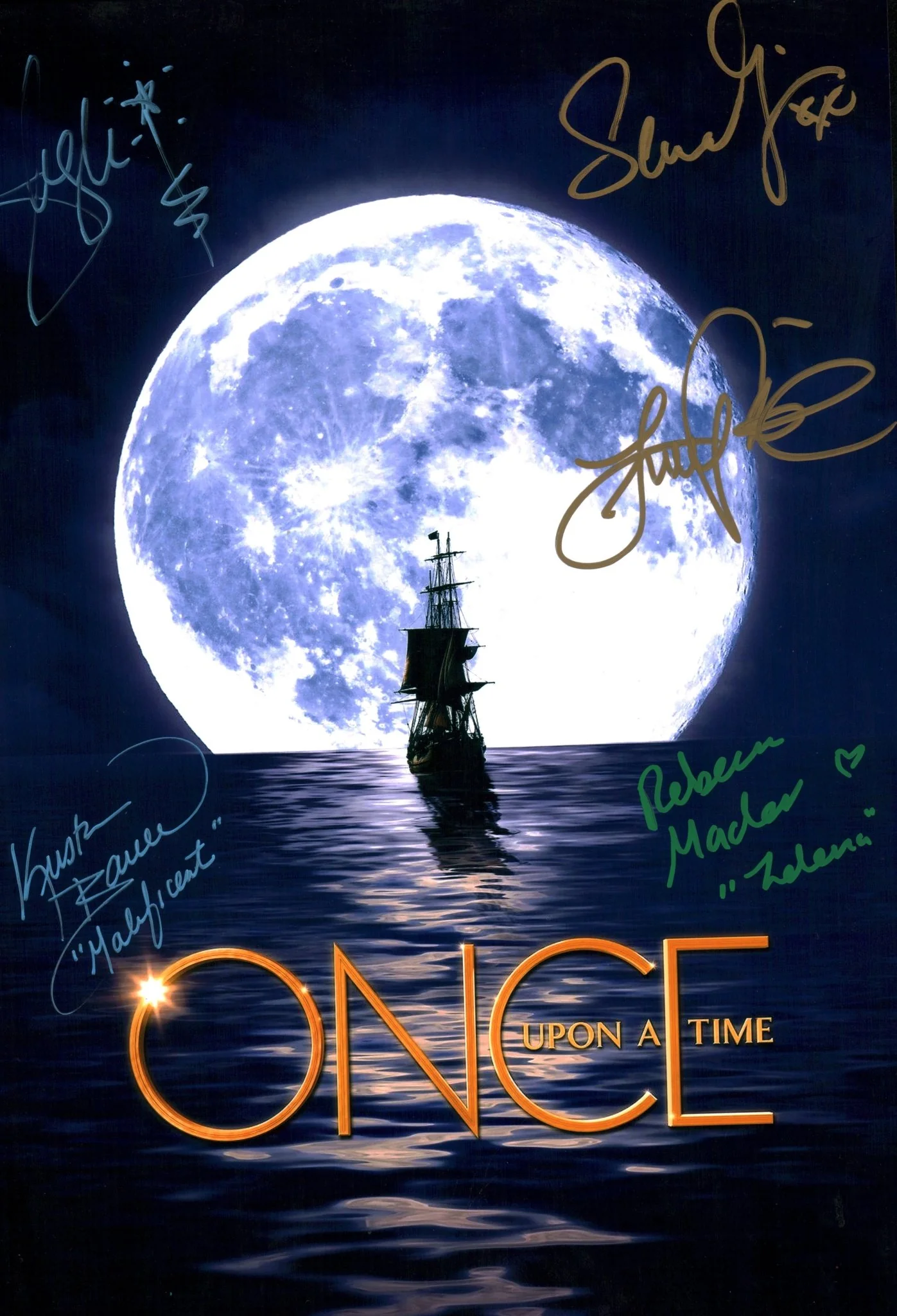Once Upon A Time 11x17 Signed Photo Poster Cast x5 Signed Maguire Mader Ory Parrilla Bailey JSA Certified Autograph - Image 2