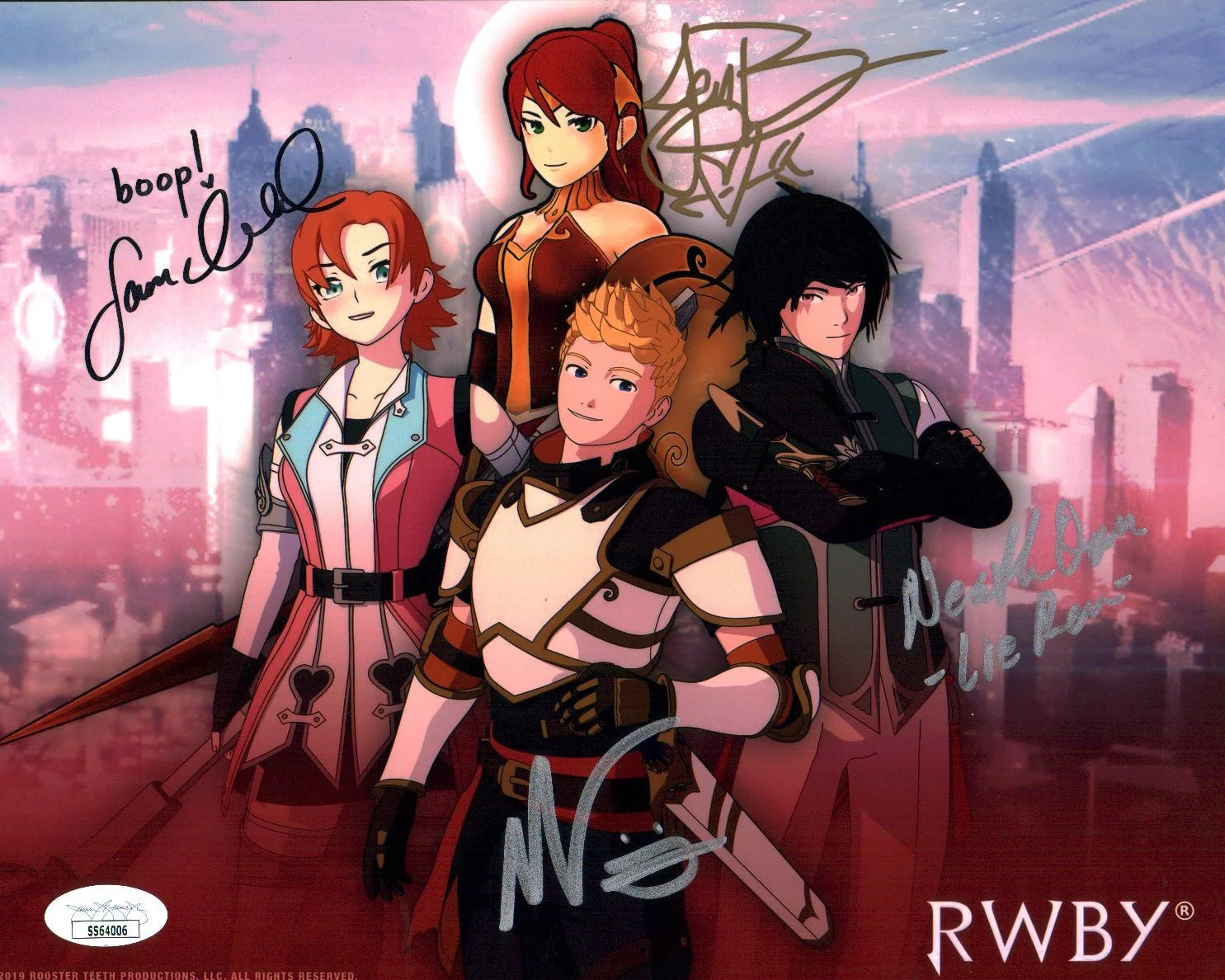 RWBY 8x10 Photo Cast x4 Signed Brown, Oum,Ireland, Luna JSA Certified Autograph - Image 5