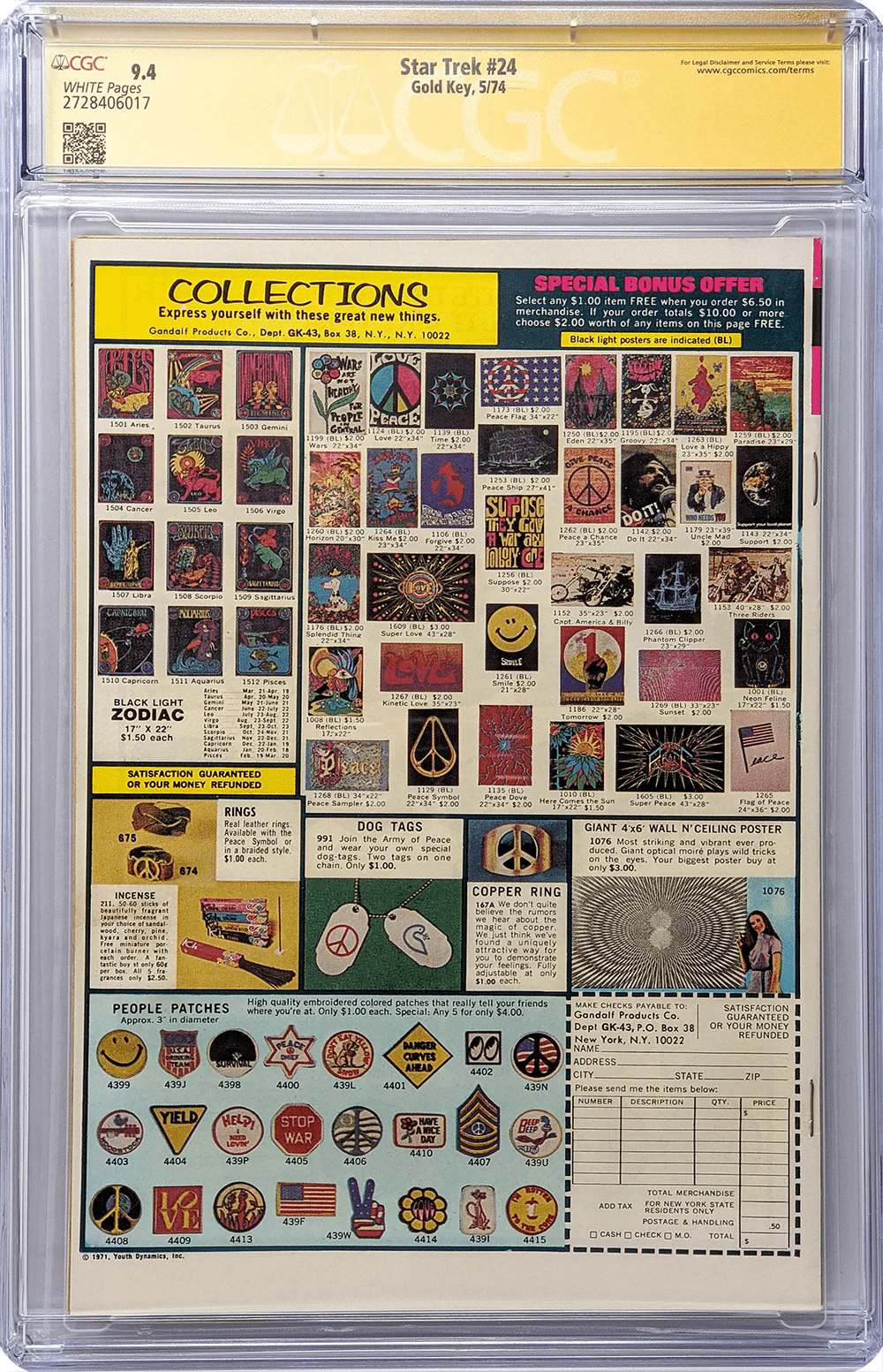 Star Trek #24 Gold Key Comics CGC Signature Series 9.4 Signed by William Shatner - Image 3