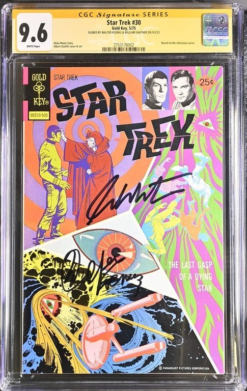 Star Trek #30 Gold Key CGC Signature Series 9.6 Cast x2 Signed Koenig, Shatner - Image 2