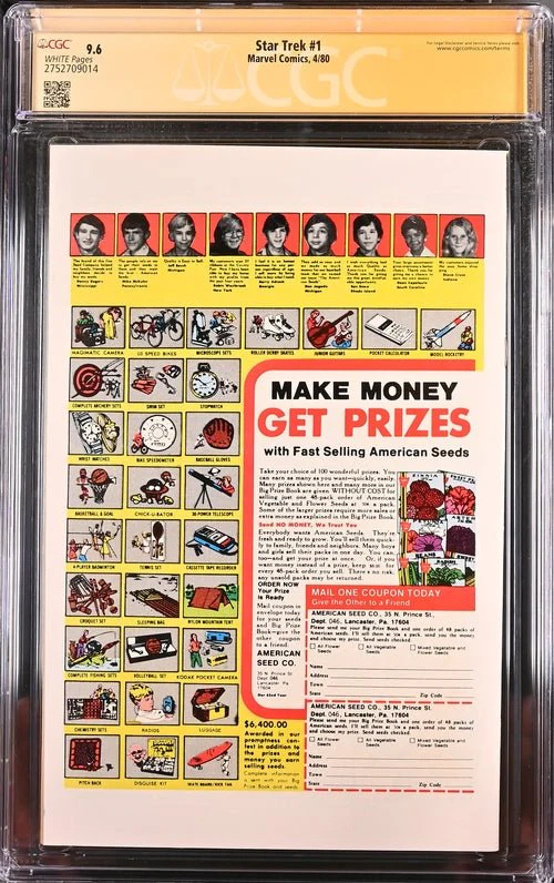Star Trek #1 Marvel Comics CGC Signature Series 9.6 Cast x2 Signed Koenig, Shatner - Image 3
