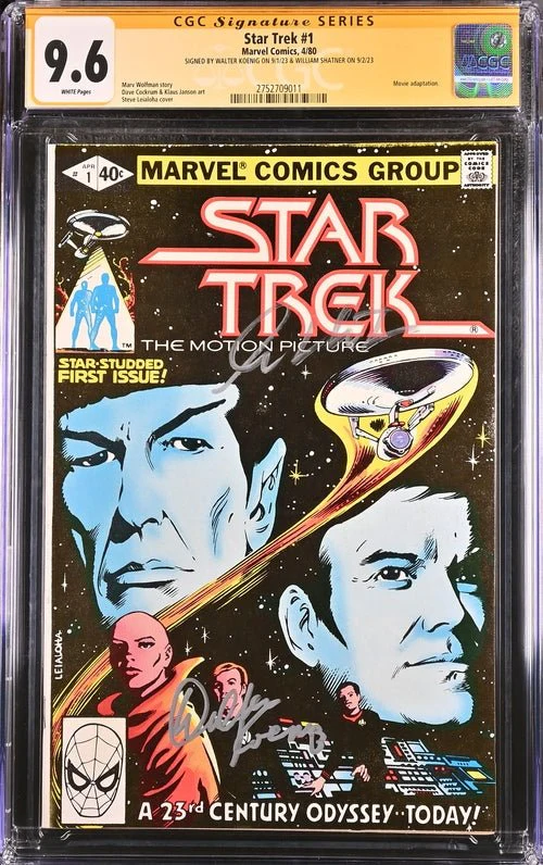 Star Trek #1 Marvel Comics CGC Signature Series 9.6 Cast x2 Signed Koenig, Shatner - Image 4