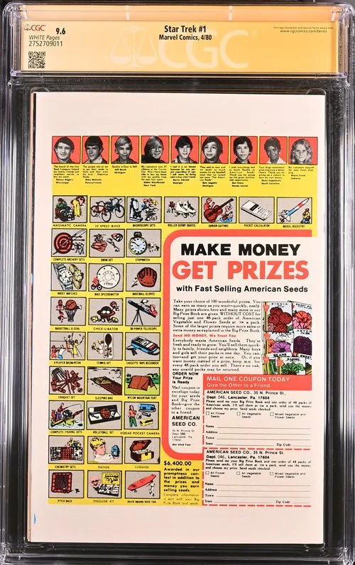 Star Trek #1 Marvel Comics CGC Signature Series 9.6 Cast x2 Signed Koenig, Shatner - Image 5