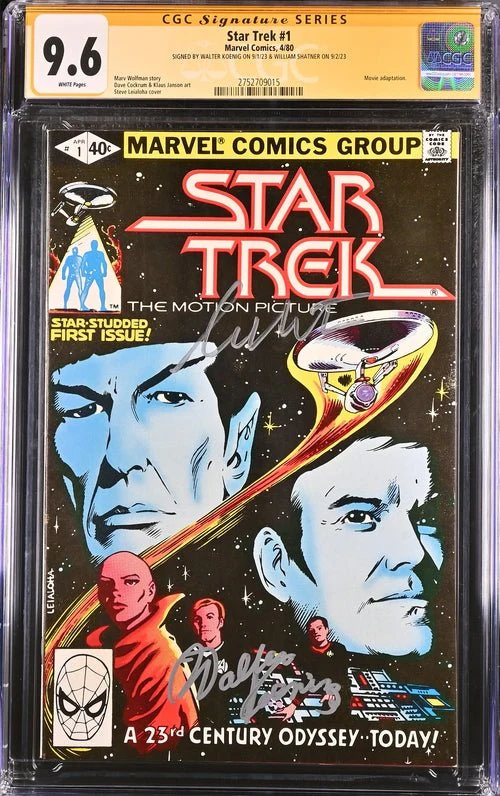 Star Trek #1 Marvel Comics CGC Signature Series 9.6 Cast x2 Signed Koenig, Shatner - Image 6