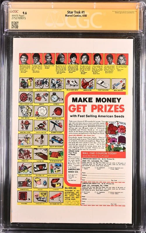 Star Trek #1 Marvel Comics CGC Signature Series 9.6 Cast x2 Signed Koenig, Shatner - Image 7