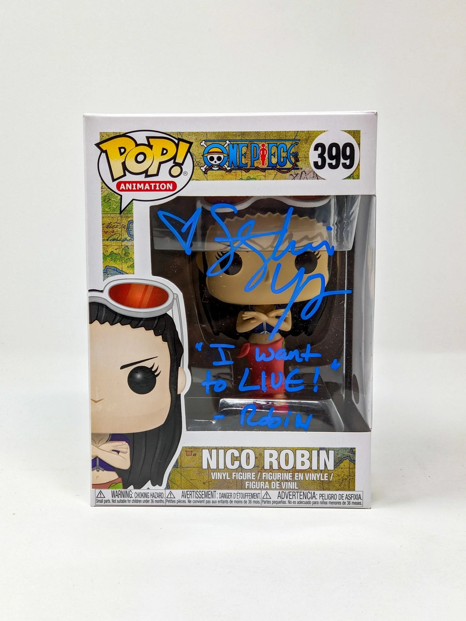 Stephanie Young One Piece Nico Robin #399 Signed Funko Pop JSA Certified Autograph - Image 3