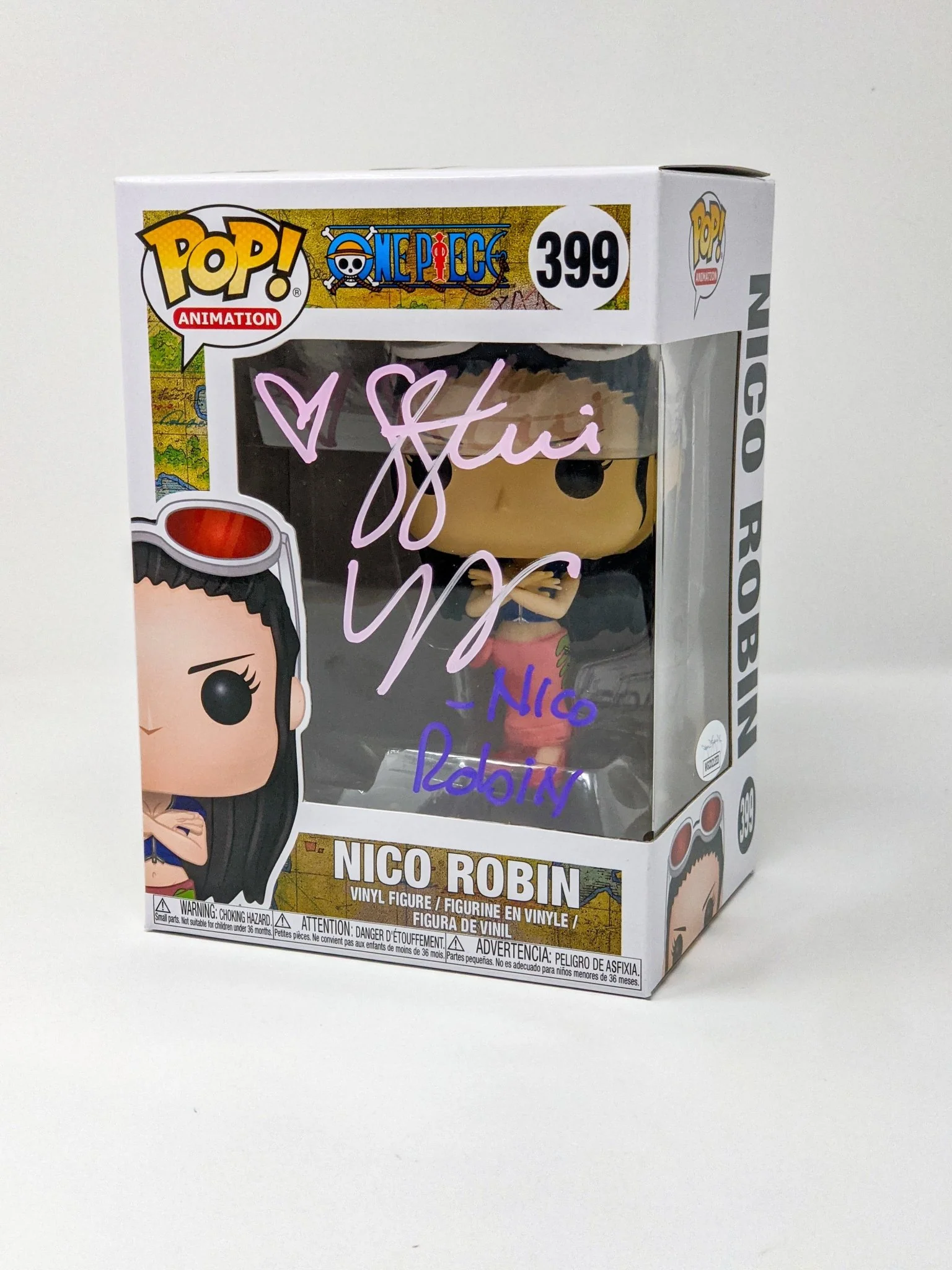 Stephanie Young One Piece Nico Robin #399 Signed Funko Pop JSA Certified Autograph - Image 4