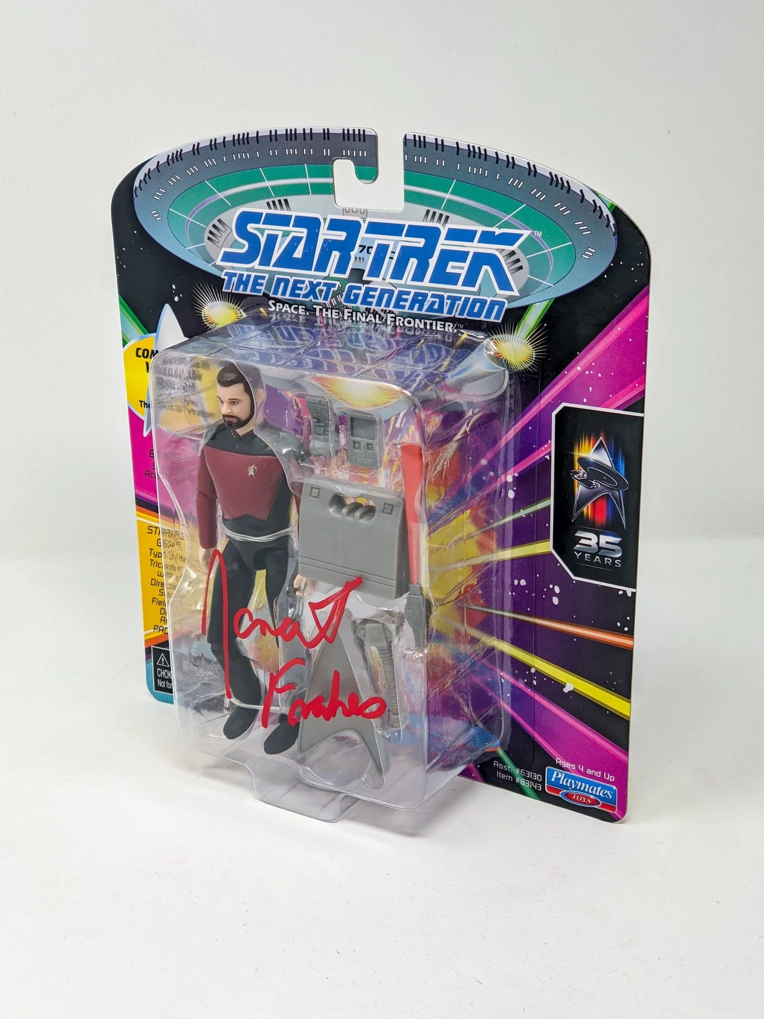 Jonathan Frakes Star Trek Commander William Riker Playmates Action Figure Signed JSA Certified Autograph - Image 3