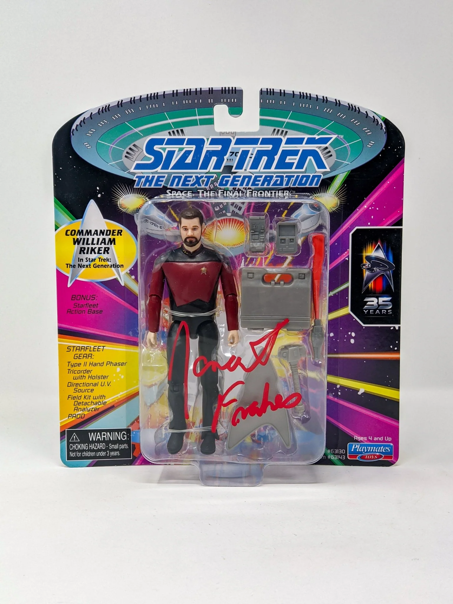 Jonathan Frakes Star Trek Commander William Riker Playmates Action Figure Signed JSA Certified Autograph - Image 4