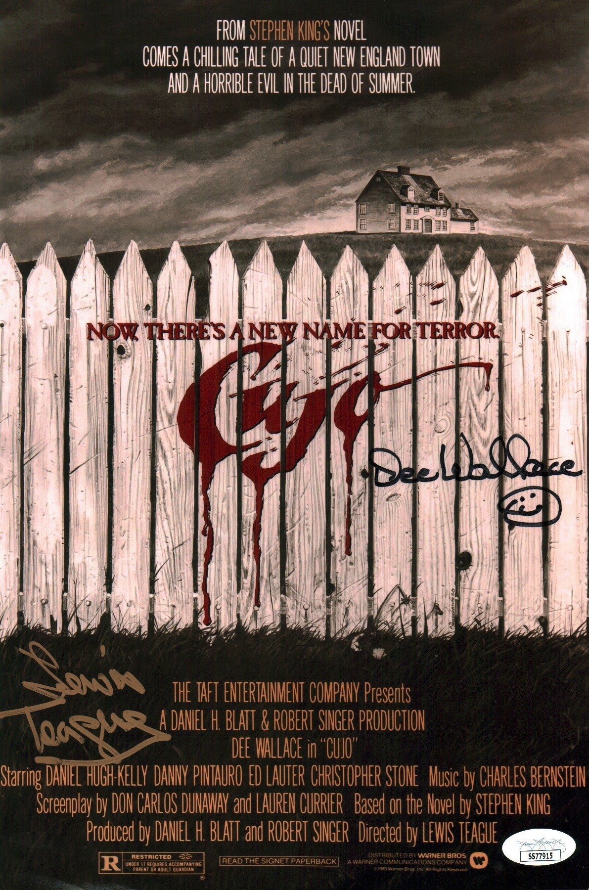 Cujo 8x12 Signed Cast x2 Photo Wallace, Teague JSA Certified Autograph