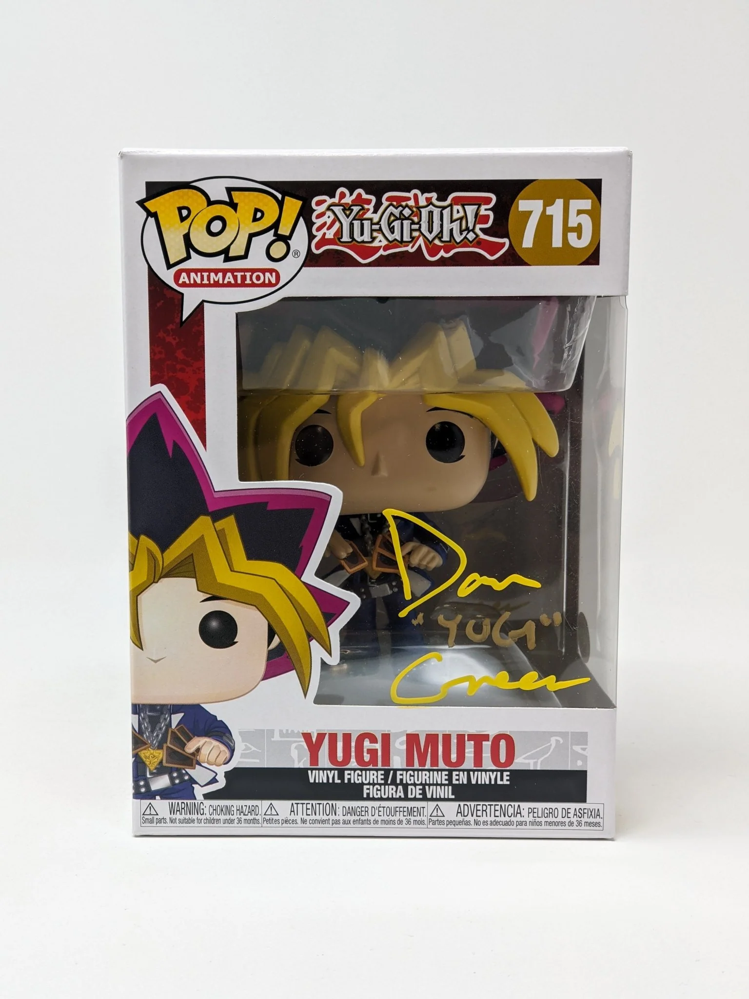 Dan Green YuGiOh Yugi Muto #715 Signed Funko Pop JSA Certified Autograph - Image 3