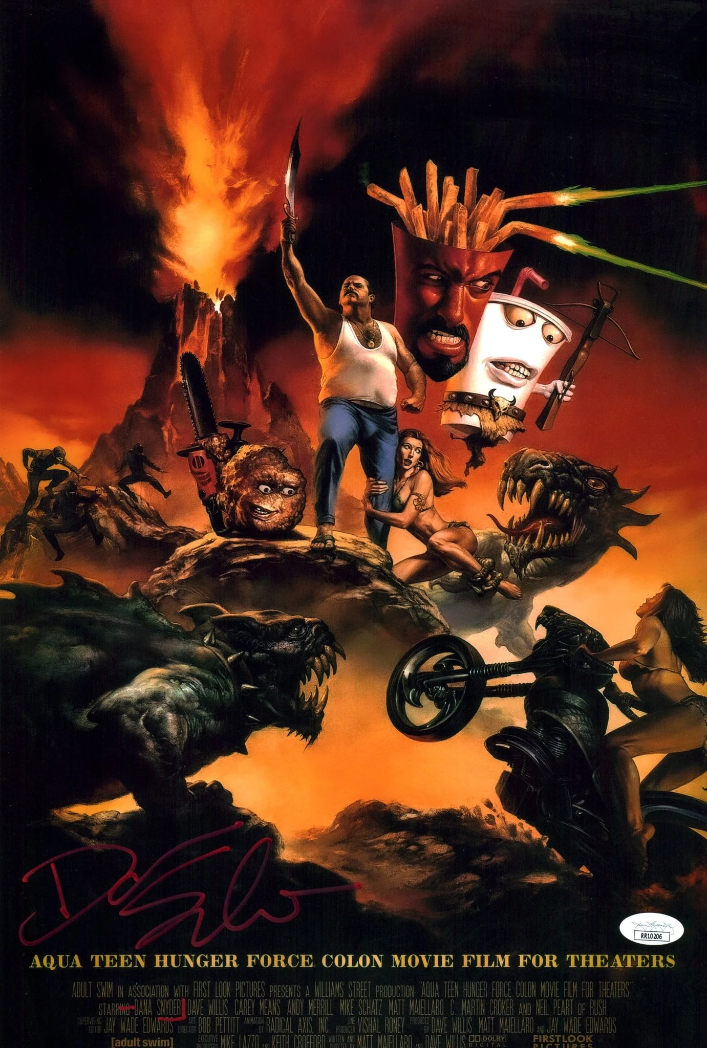 Dana Snyder Aqua Teen Hunger Force 11x17 Signed Photo Poster JSA Certified Autograph - Image 4