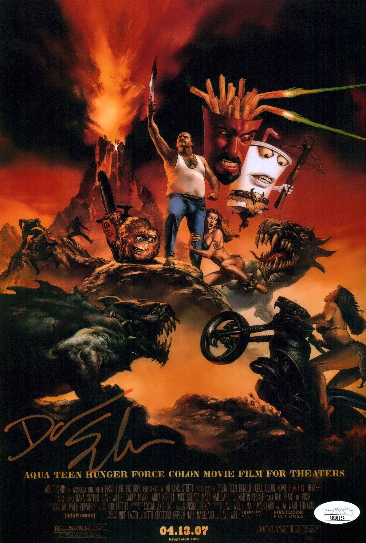 Dana Snyder Aqua Teen Hunger Force 8x12 Signed Photo JSA Certified Autograph - Image 2