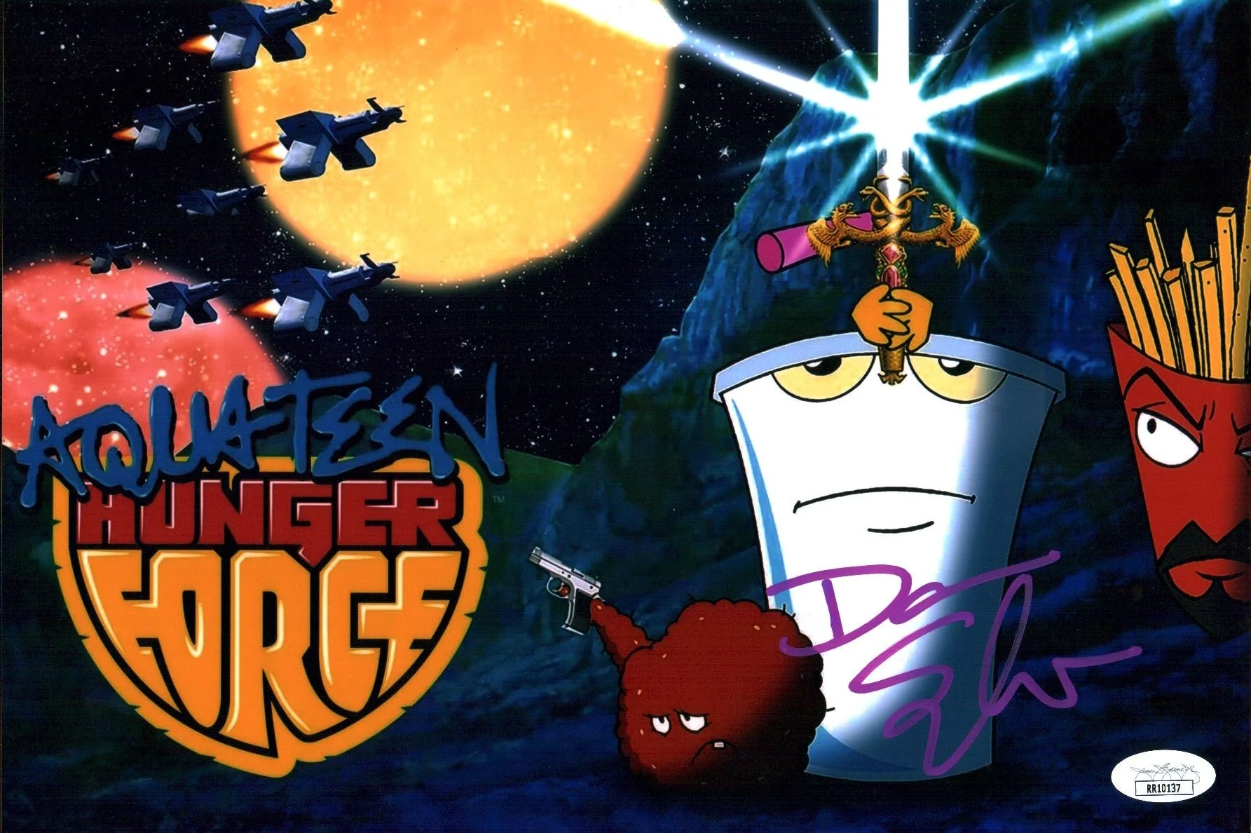 Dana Snyder Aqua Teen Hunger Force 8x12 Signed Photo JSA Certified Autograph - Image 2