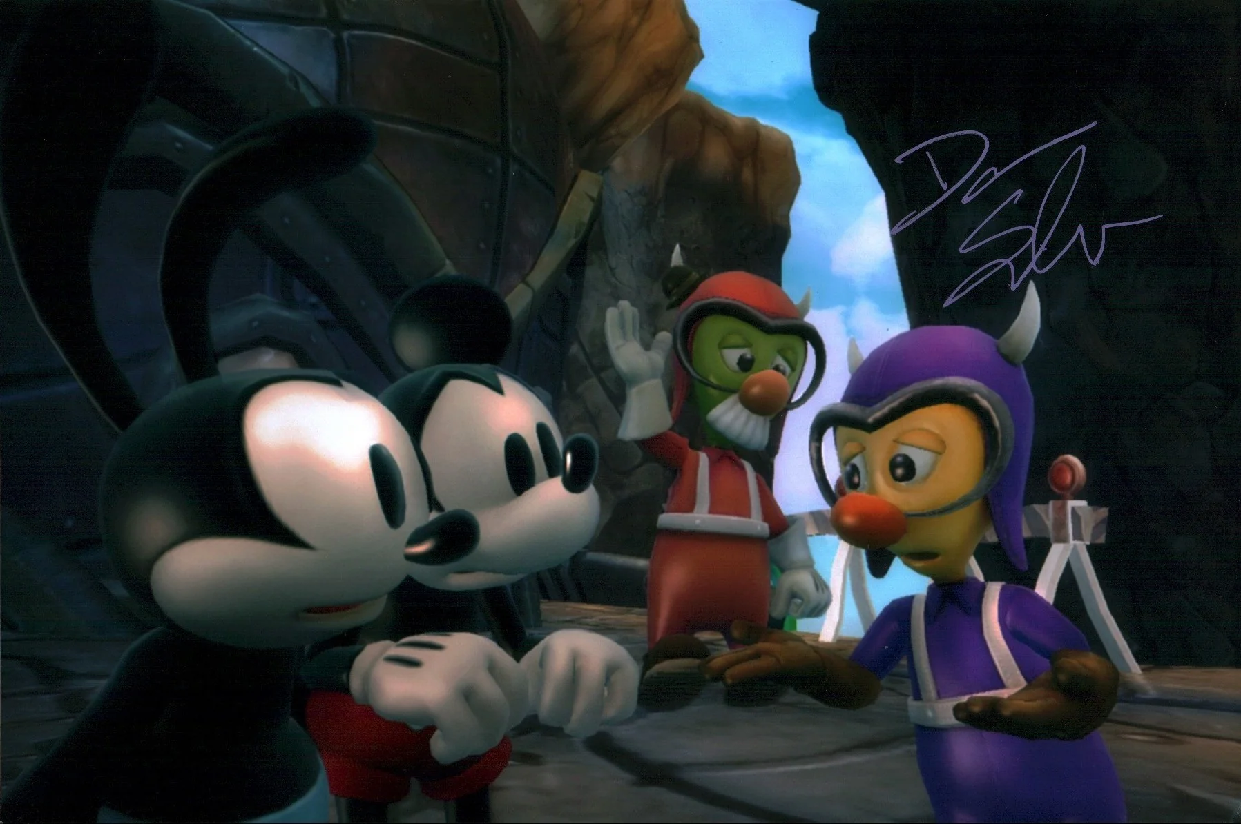 Dana Snyder Epic Mickey 2: The Power of Two 8x12 Signed Photo JSA Certified Autograph - Image 2
