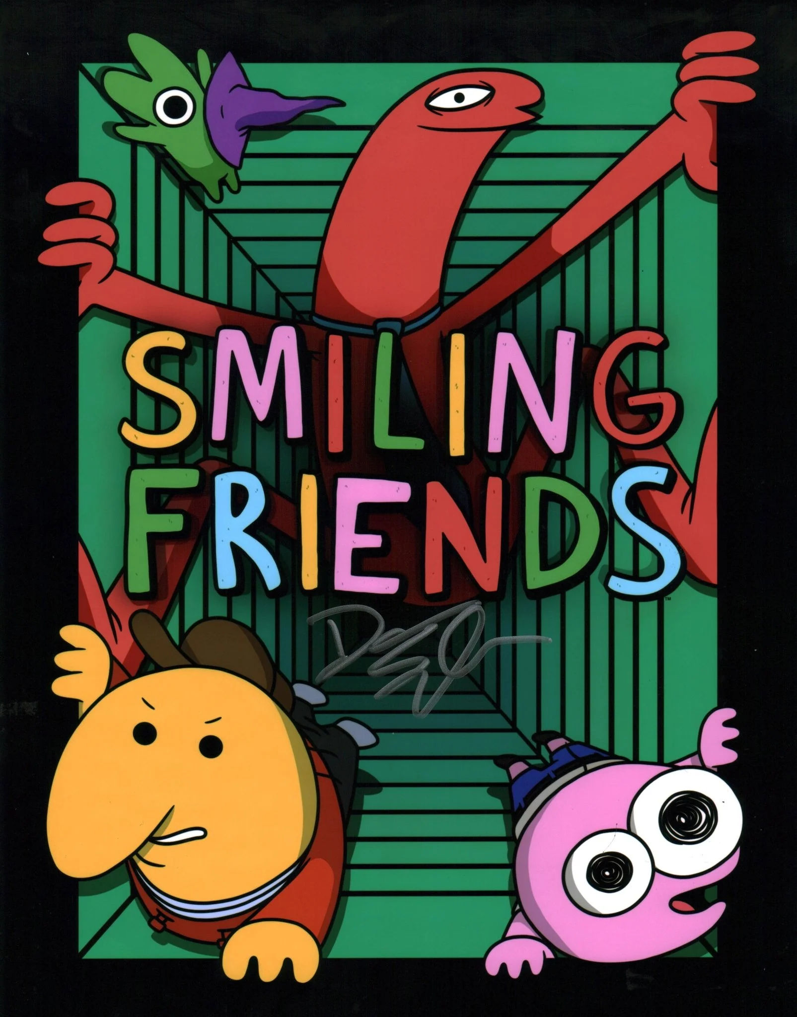 Dana Snyder Smiling Friends 11x14 Signed Photo Poster JSA Certified Autograph