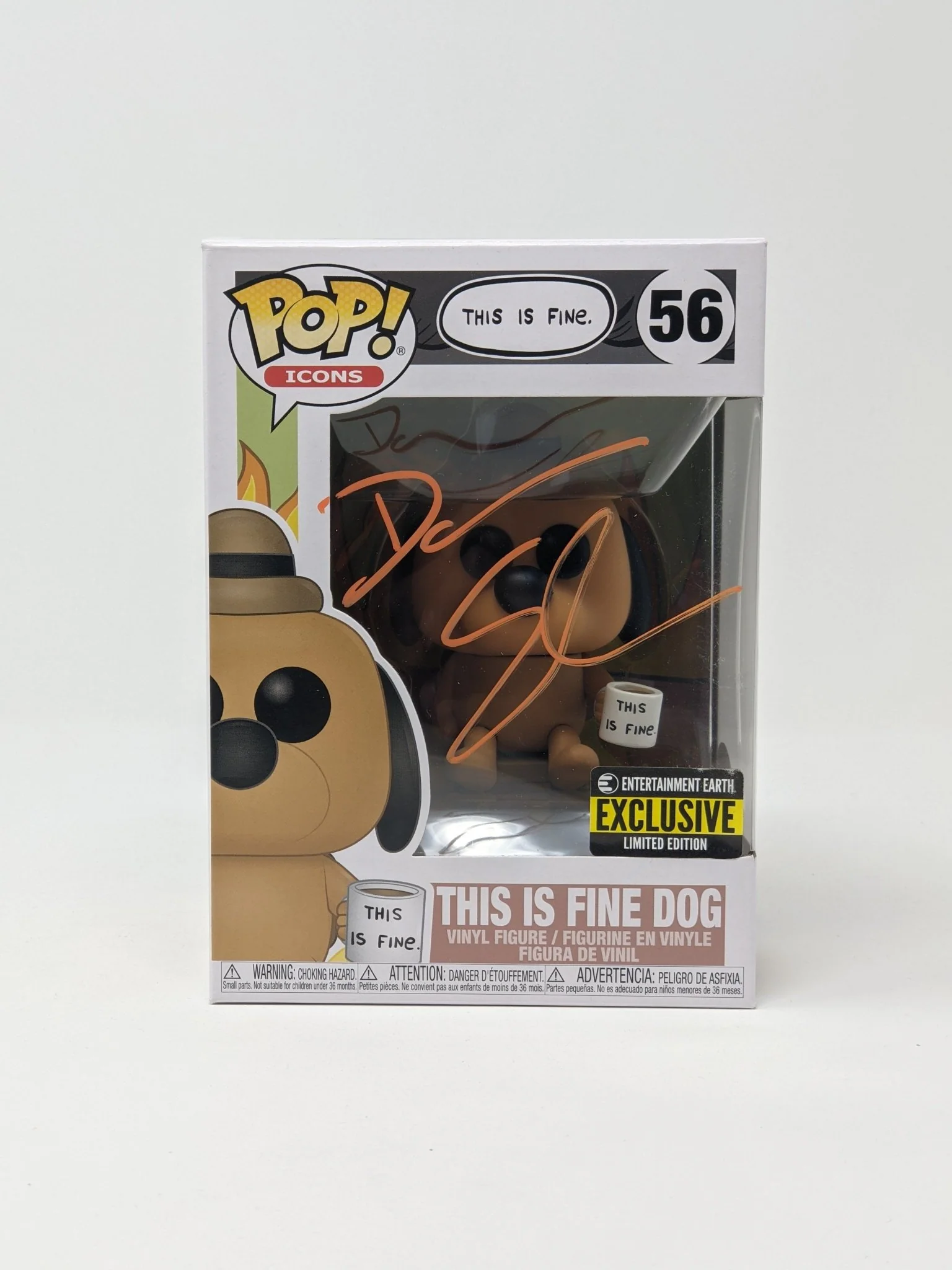 Dana Snyder This Is Fine Dog #56 Exclusive Signed Funko Pop JSA Certified Autograph - Image 3