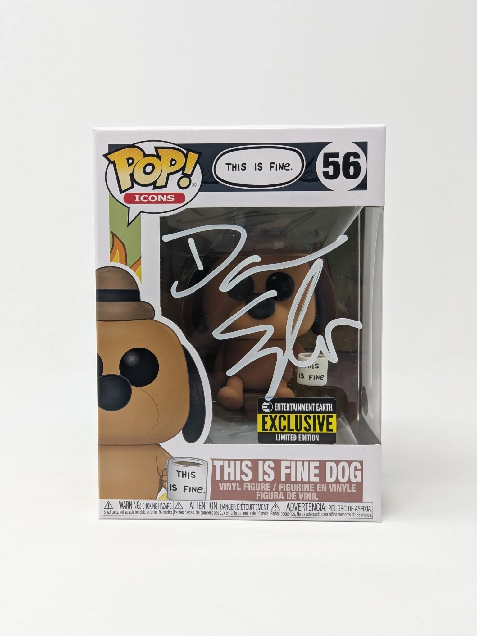 Dana Snyder This Is Fine Dog #56 Exclusive Signed Funko Pop JSA Certified Autograph - Image 4