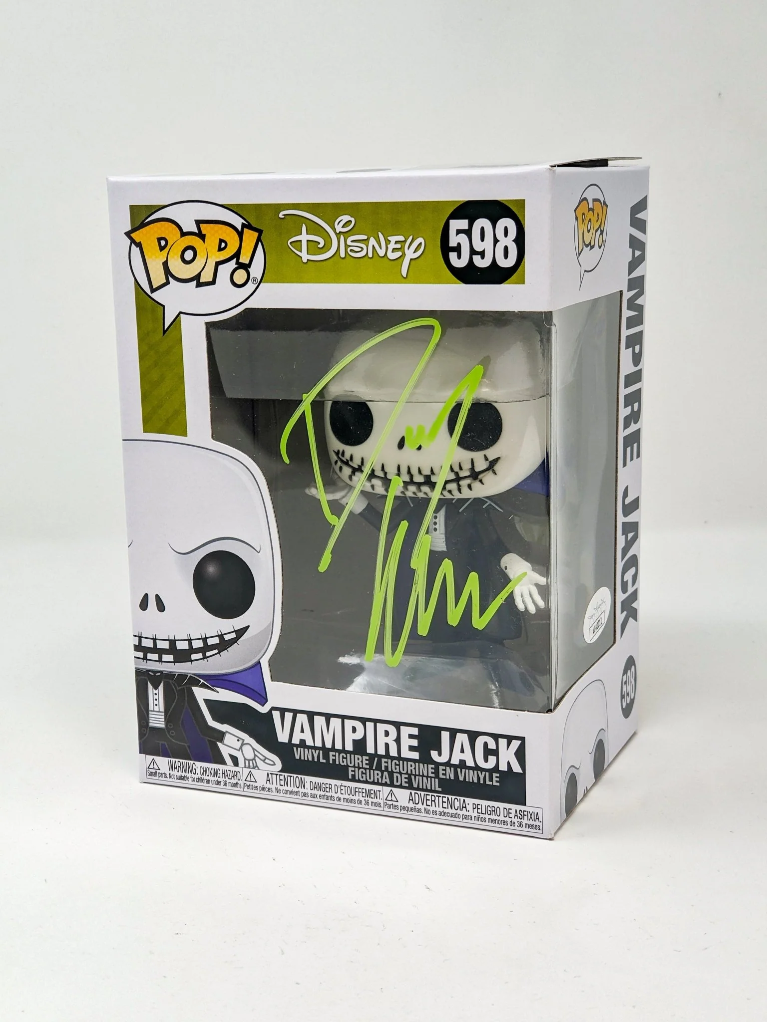 Danny Elfman Disney's Nightmare Before Christmas Vampire Jack #598 Signed Funko Pop JSA COA Certified Autograph