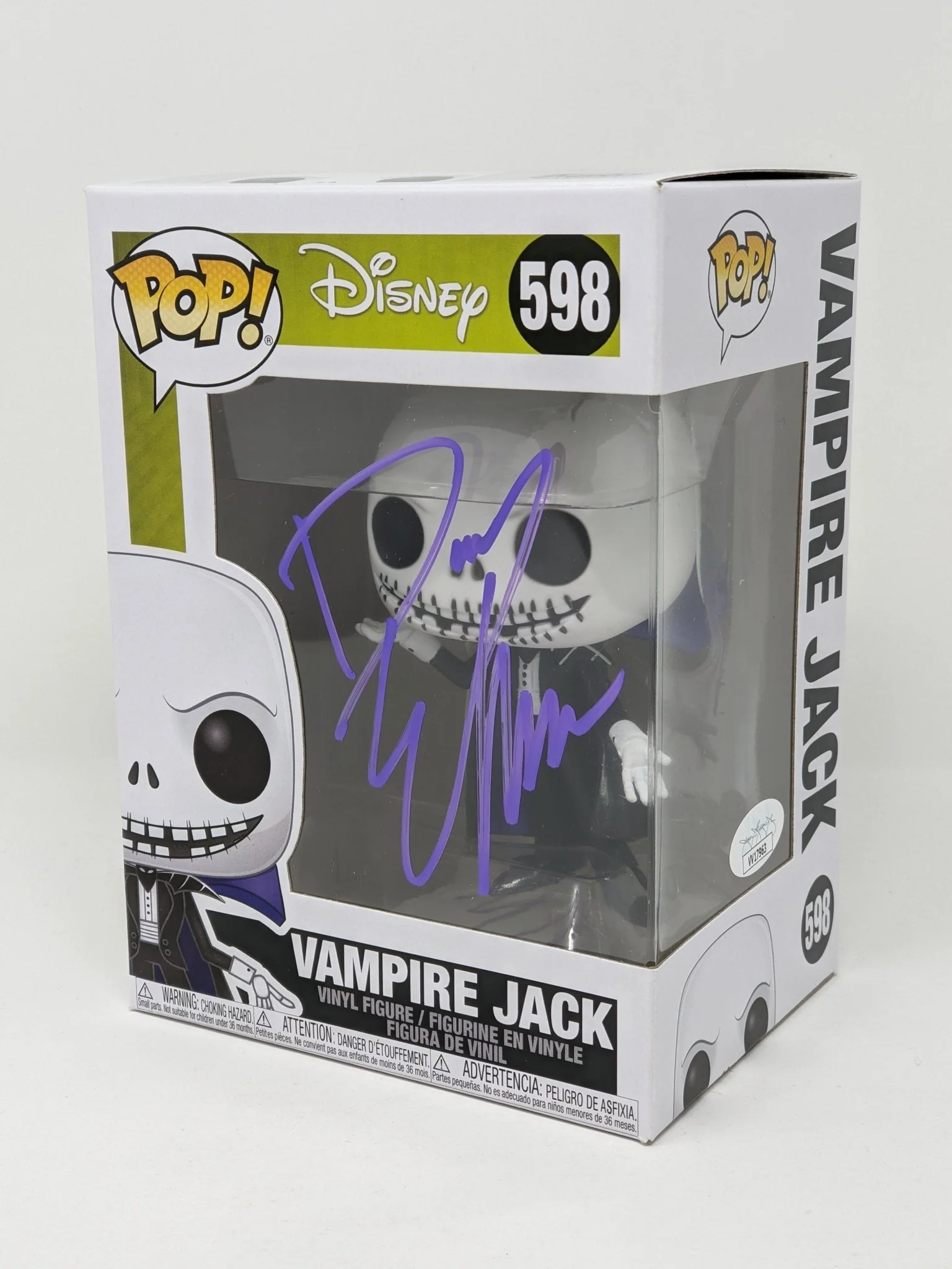 Danny Elfman Disney's Nightmare Before Christmas Vampire Jack #598 Signed Funko Pop JSA COA Certified Autograph - Image 3
