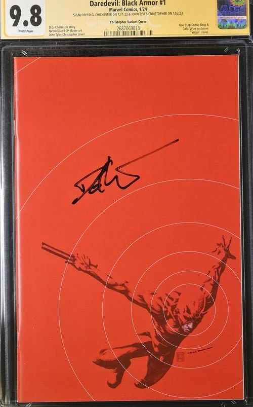 Daredevil: Black Armor #1 Marvel Comics Galxycon Exclusive Christopher Variant CGC Signature Series 9.8 Signed Chichester, Christopher - Image 12