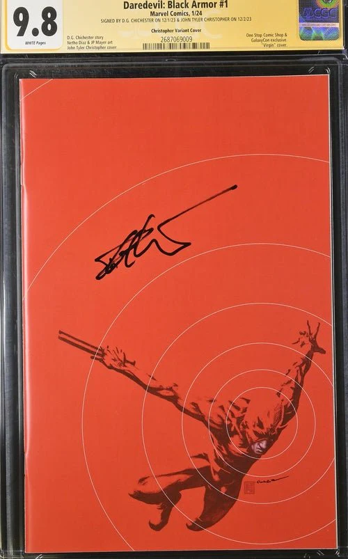 Daredevil: Black Armor #1 Marvel Comics Galxycon Exclusive Christopher Variant CGC Signature Series 9.8 Signed Chichester, Christopher - Image 14