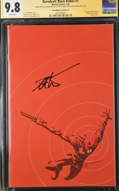 Daredevil: Black Armor #1 Marvel Comics Galxycon Exclusive Christopher Variant CGC Signature Series 9.8 Signed Chichester, Christopher - Image 16