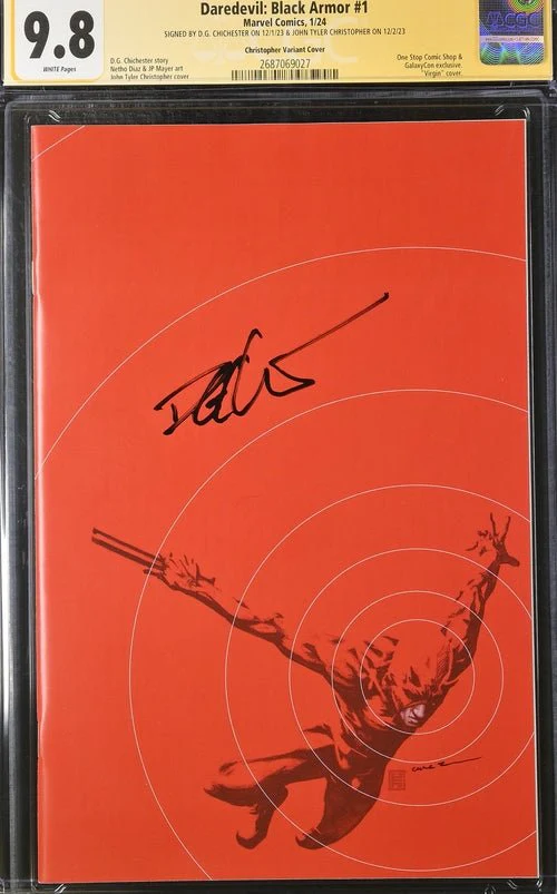 Daredevil: Black Armor #1 Marvel Comics Galxycon Exclusive Christopher Variant CGC Signature Series 9.8 Signed Chichester, Christopher - Image 18