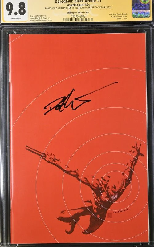 Daredevil: Black Armor #1 Marvel Comics Galxycon Exclusive Christopher Variant CGC Signature Series 9.8 Signed Chichester, Christopher - Image 4