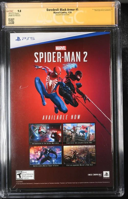 Daredevil: Black Armor #1 Marvel Comics Grassetti Variant CGC Signature Series 9.8 Signed DG Chichester - Image 11