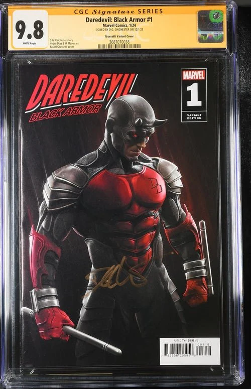 Daredevil: Black Armor #1 Marvel Comics Grassetti Variant CGC Signature Series 9.8 Signed DG Chichester - Image 12
