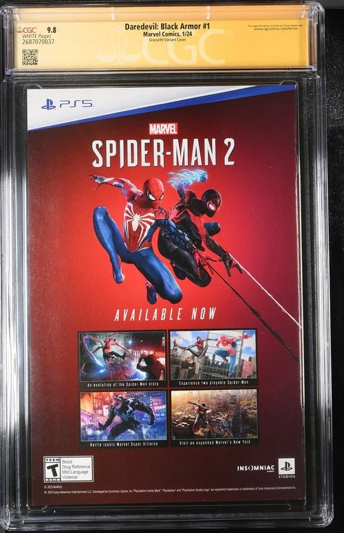Daredevil: Black Armor #1 Marvel Comics Grassetti Variant CGC Signature Series 9.8 Signed DG Chichester - Image 7