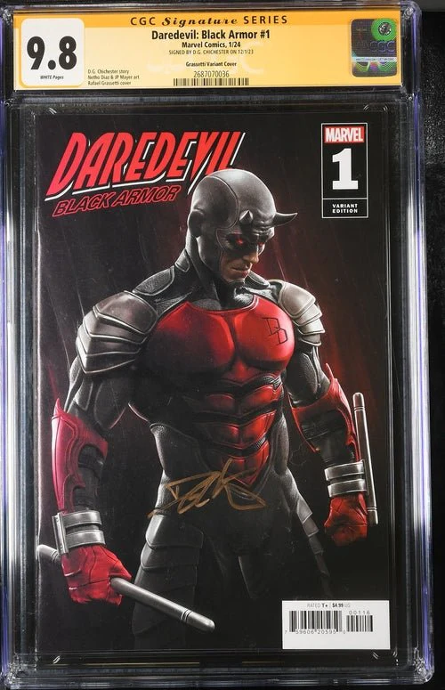 Daredevil: Black Armor #1 Marvel Comics Grassetti Variant CGC Signature Series 9.8 Signed DG Chichester - Image 8