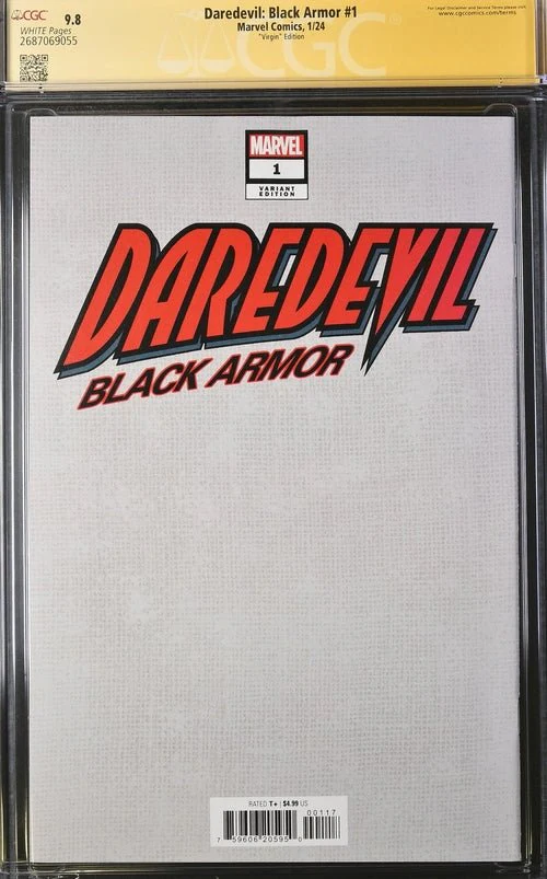Daredevil: Black Armor #1 Marvel Comics Virgin Edition CGC Signature Series 9.8 Signed DG Chichester - Image 3