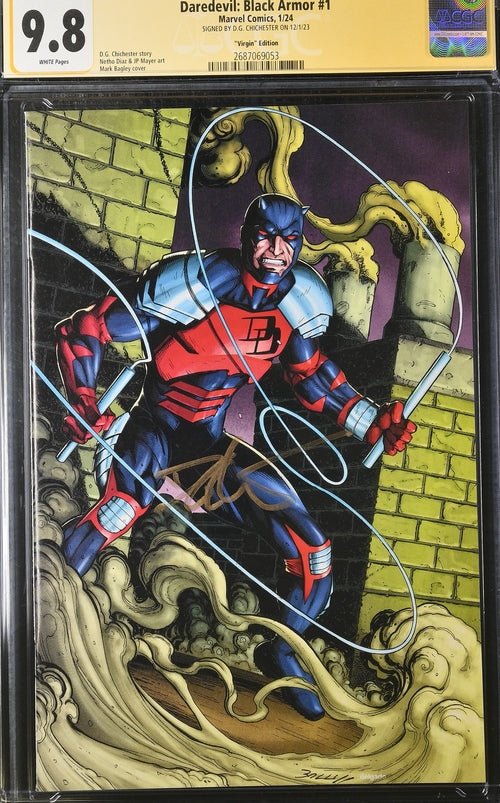 Daredevil: Black Armor #1 Marvel Comics Virgin Edition CGC Signature Series 9.8 Signed DG Chichester - Image 4