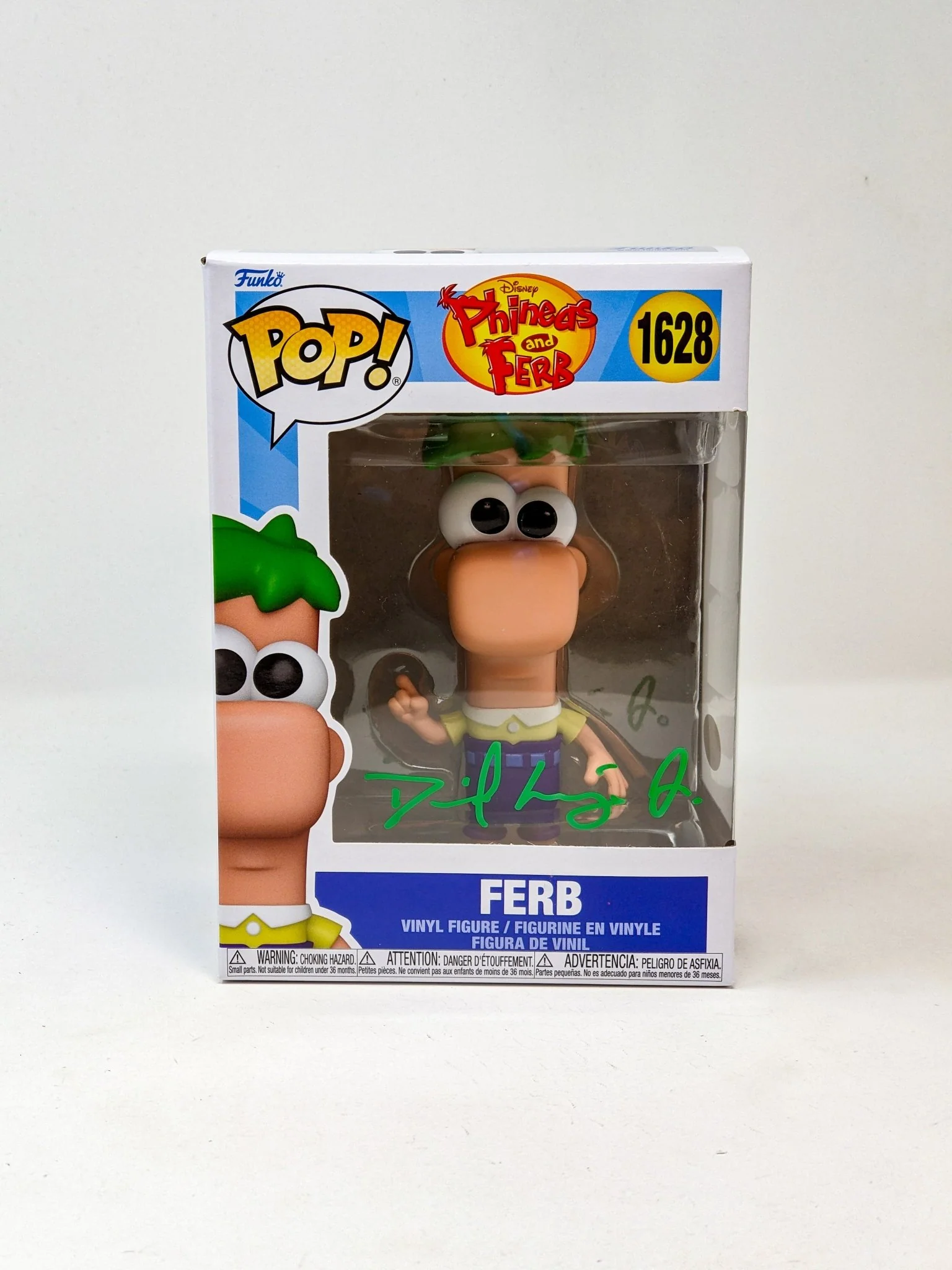 David Errigo Phineas and Ferb #1628 FERB Signed Funko Pop JSA Certified Autograph - Image 4