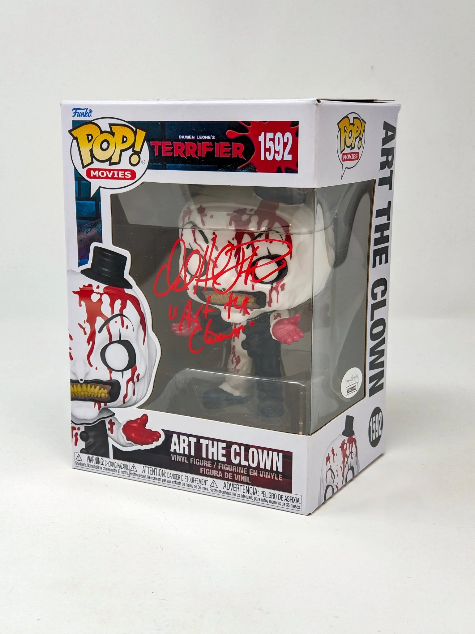 David Howard Thornton Art The Clown #1592 Signed Funko Pop JSA Certified Autograph - Image 3