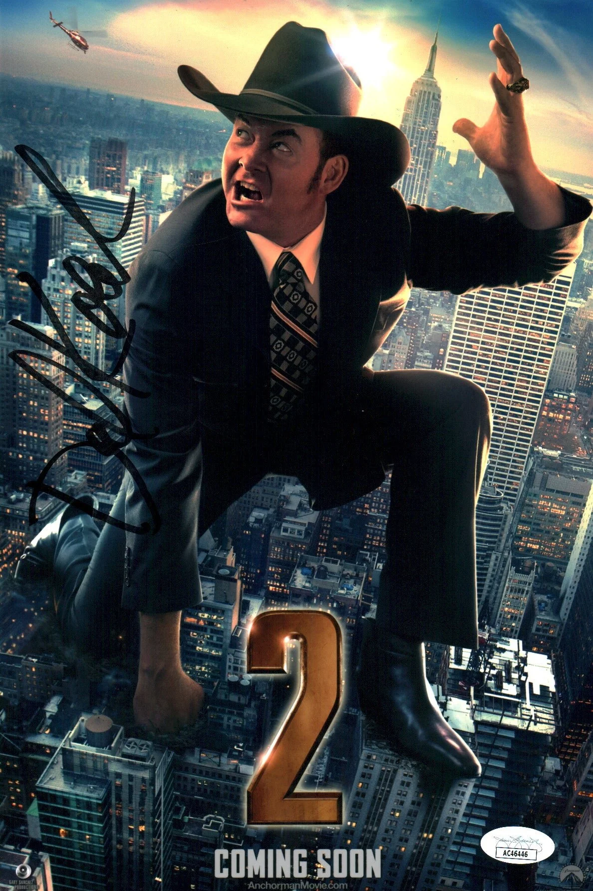 David Koechner Anchorman 8x12 Signed Photo JSA Certified Autograph - Image 2