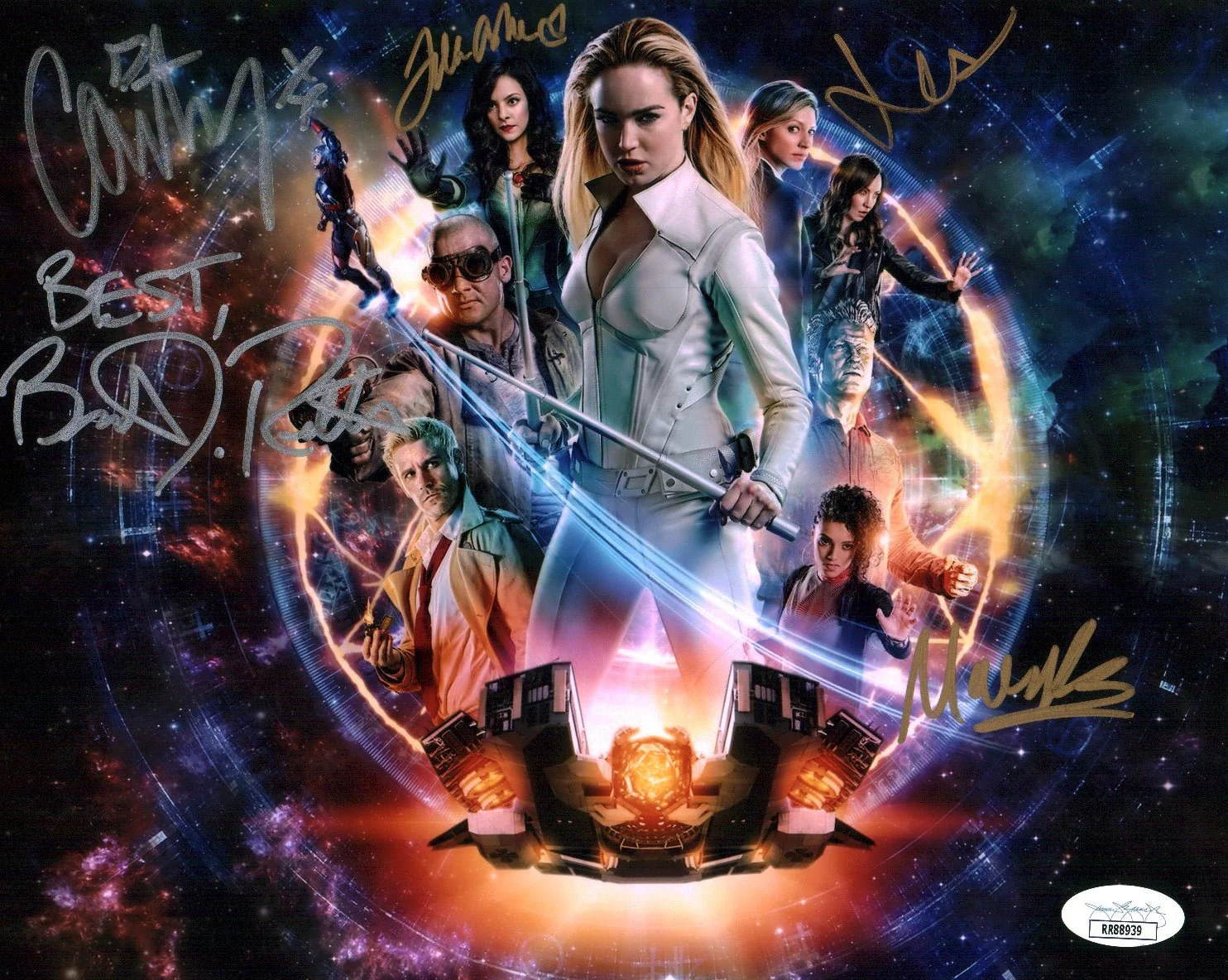 DC Legends of Tomorrow 8x10 Signed Photo Cast x5 Macallan Lotz Routh Richardson Ashe  JSA Certified Autograph - Image 2