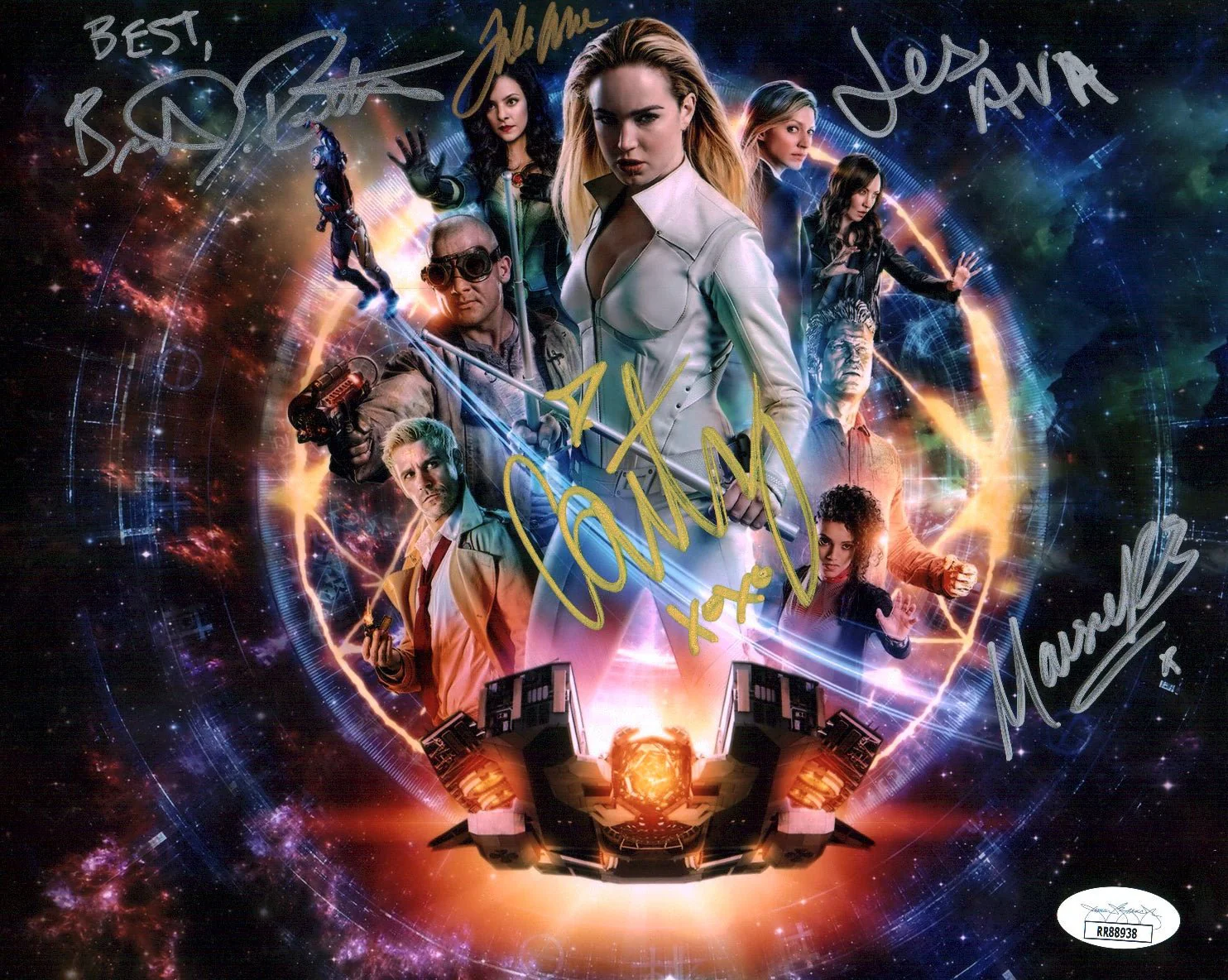 DC Legends of Tomorrow 8x10 Signed Photo Cast x5 Macallan Lotz Routh Richardson Ashe  JSA Certified Autograph - Image 3