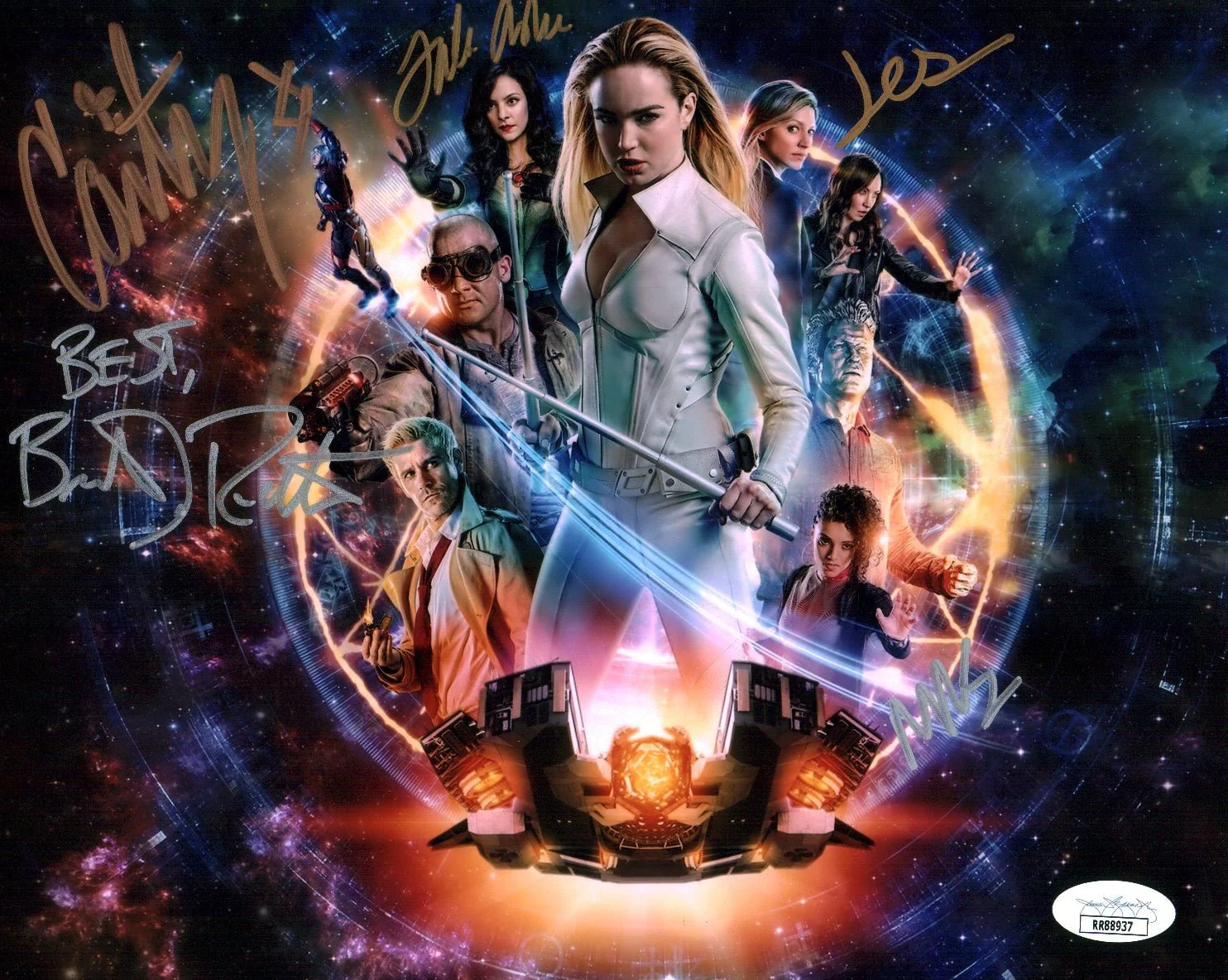 DC Legends of Tomorrow 8x10 Signed Photo Cast x5 Macallan Lotz Routh Richardson Ashe  JSA Certified Autograph - Image 5