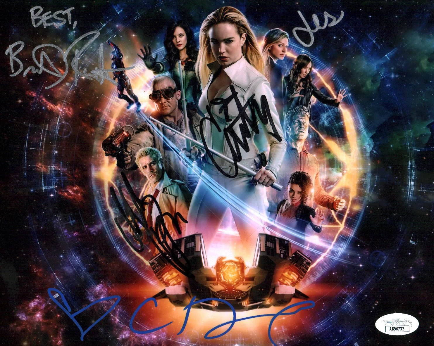 DC Legends of Tomorrow 8x10 Signed Photo Cast x5 Ford, Routh, Ryan, Macallan, Lotz JSA Certified AutographCOA Auto - Image 2