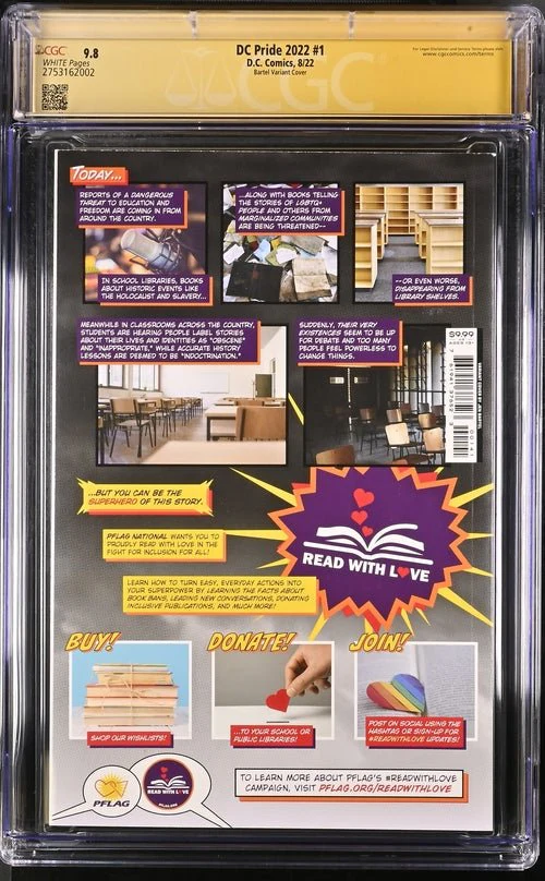 DC Pride 2022 #1 Bartel Variant CGC Signature Series 9.8 Signed Tini Howard, Stephanie Williams - Image 9