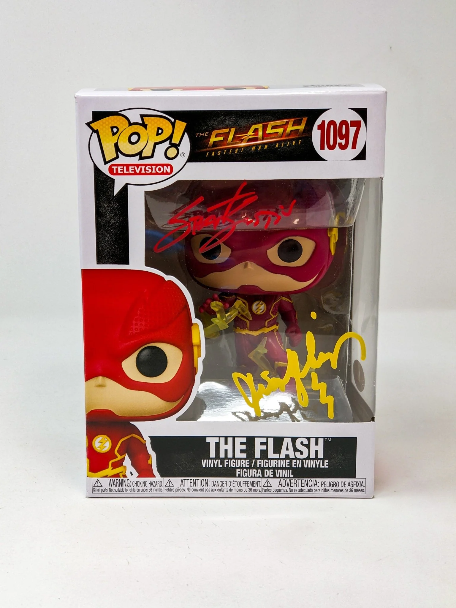DC The Flash #1097 Signed By: Grant Gustin & John Wesley Shipp Funko Pop JSA Certified Autograph - Image 2