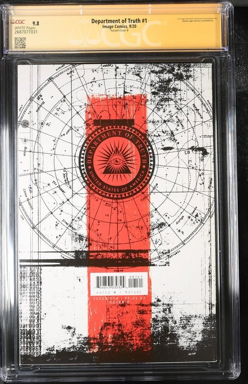 Department of Truth #1 Cover B Image Comics CGC Signature Series 9.8 x2 Signed Simmonds, Frison - Image 3
