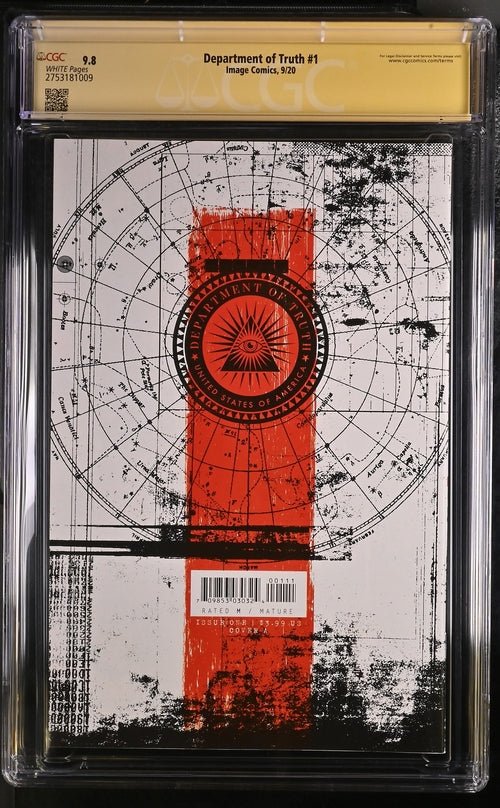 Department of Truth #1 Image Comics CGC Signature Series 9.8 Signed Martin Simmonds - Image 11