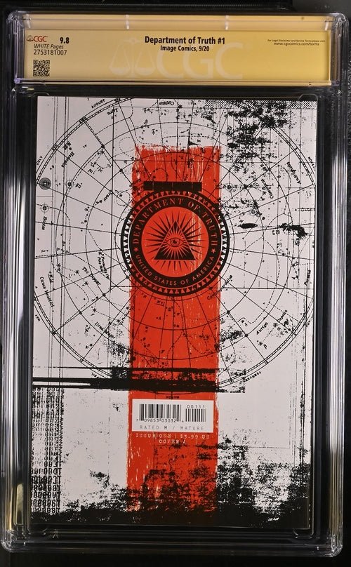 Department of Truth #1 Image Comics CGC Signature Series 9.8 Signed Martin Simmonds - Image 5